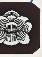 Antique Japanese Katagami Paper Kimono Stencil Katazome Peony Botan Flower A667