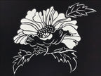 Antique Japanese Katagami Paper Kimono Stencil Katazome Peony Botan Flower A782