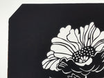 Antique Japanese Katagami Paper Kimono Stencil Katazome Peony Botan Flower A782