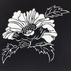 Antique Japanese Katagami Paper Kimono Stencil Katazome Peony Botan Flower A782