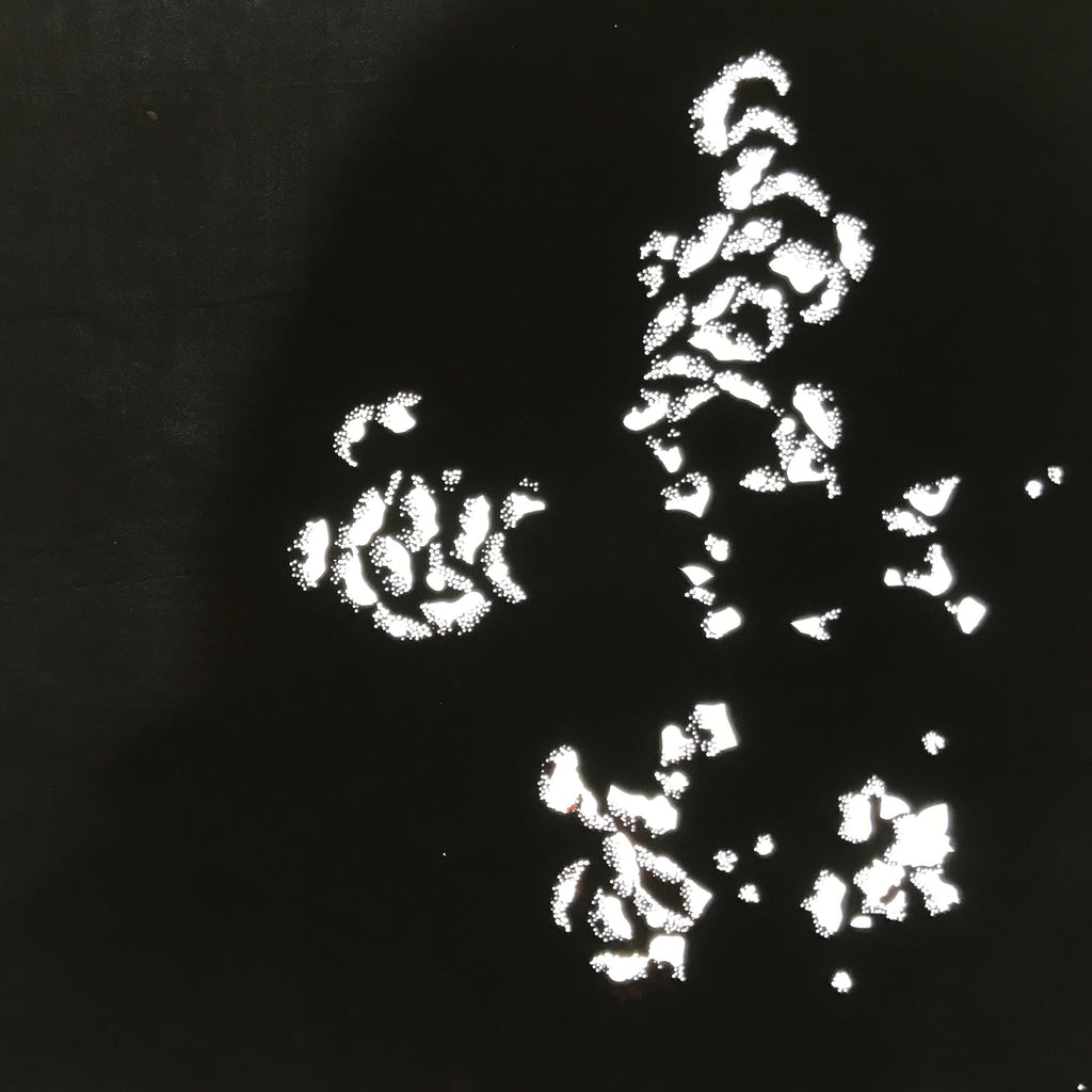 Antique Japanese Katagami Paper Kimono Stencil Katazome Peony Botan Petals C919