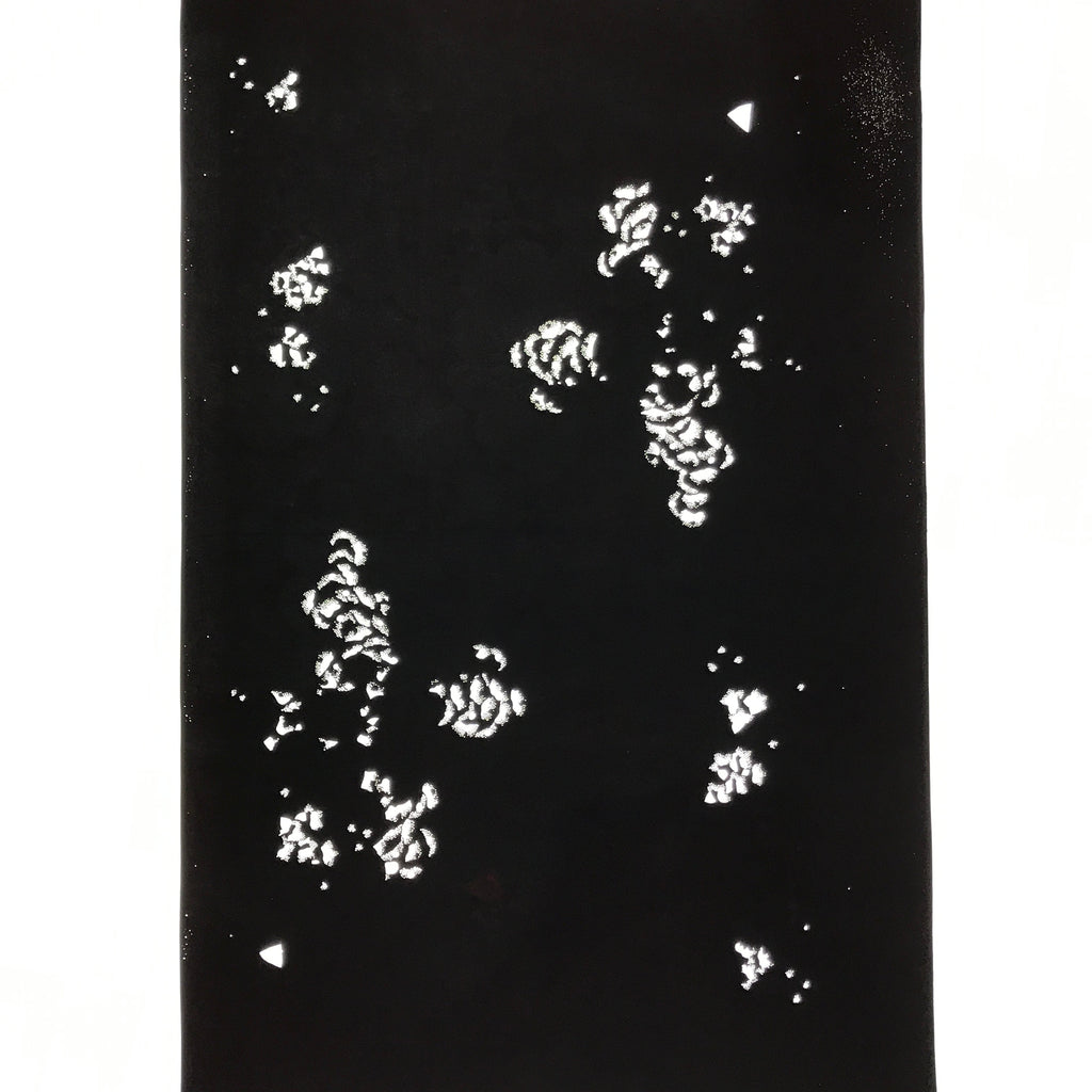 Antique Japanese Katagami Paper Kimono Stencil Katazome Peony Botan Petals C924