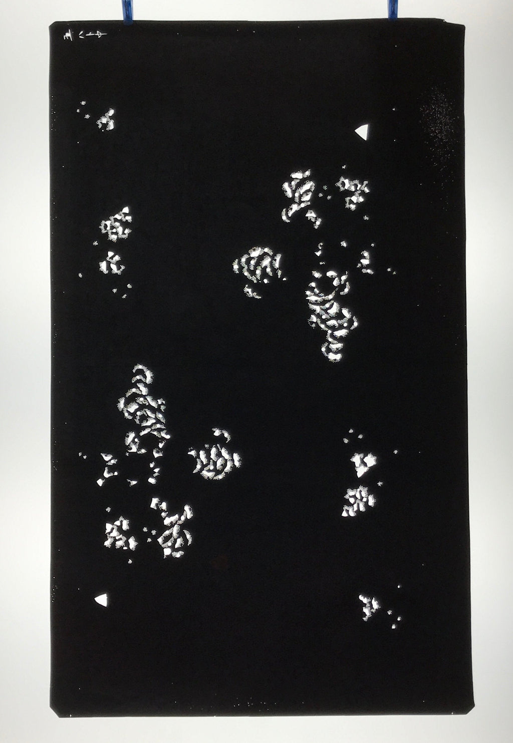 Antique Japanese Katagami Paper Kimono Stencil Katazome Peony Botan Petals C924