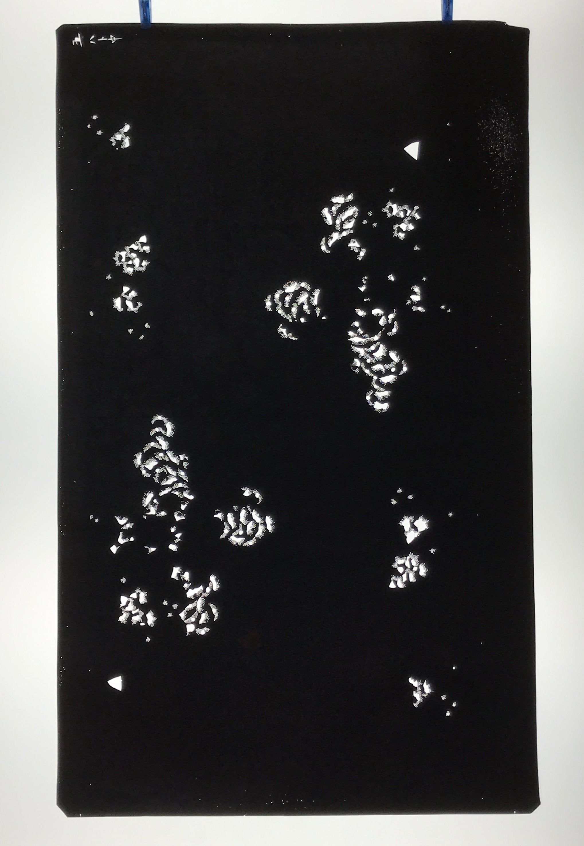 Antique Japanese Katagami Paper Kimono Stencil Katazome Peony Botan Petals C924