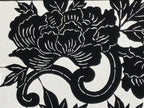 Antique Japanese Katagami Paper Kimono Stencil Katazome Peony Flower Botan A803