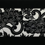 Antique Japanese Katagami Paper Kimono Stencil Katazome Peony Flower Botan A803