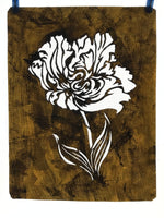 Antique Japanese Katagami Paper Kimono Stencil Katazome Peony Flower Design A761