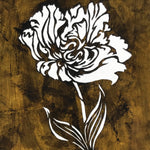 Antique Japanese Katagami Paper Kimono Stencil Katazome Peony Flower Design A761