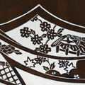 Antique Japanese Katagami Paper Kimono Stencil Katazome Peony Flowers House C962