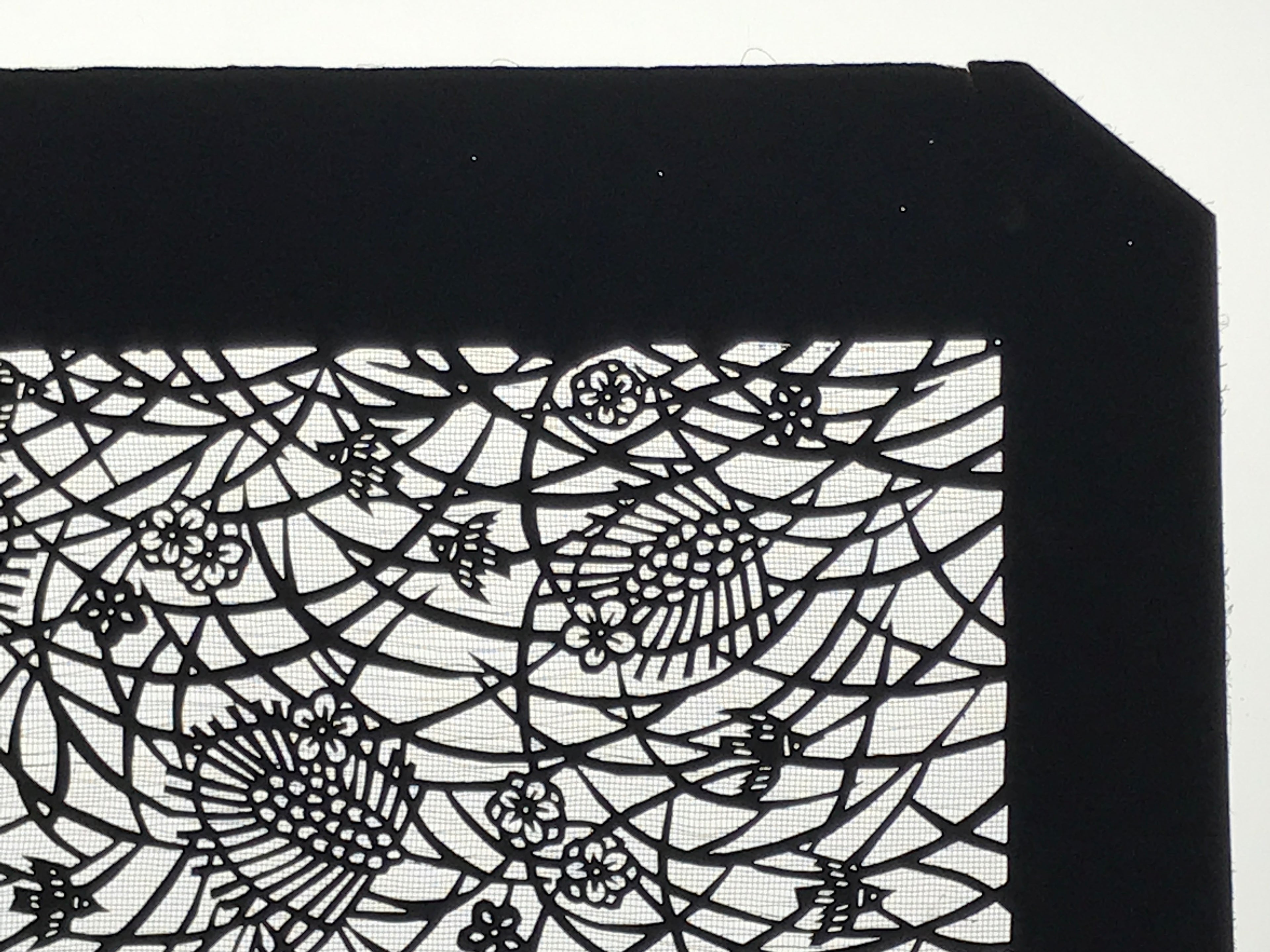 Antique Japanese Katagami Paper Kimono Stencil Katazome Pine Plum Blossom A794