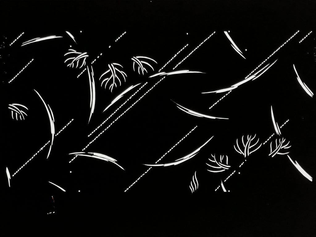 Antique Japanese Katagami Paper Kimono Stencil Katazome Plant Leaves Design A866