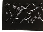Antique Japanese Katagami Paper Kimono Stencil Katazome Plant Leaves Design A866