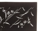 Antique Japanese Katagami Paper Kimono Stencil Katazome Plant Leaves Design A866