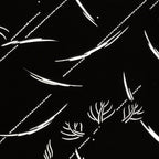 Antique Japanese Katagami Paper Kimono Stencil Katazome Plant Leaves Design A866