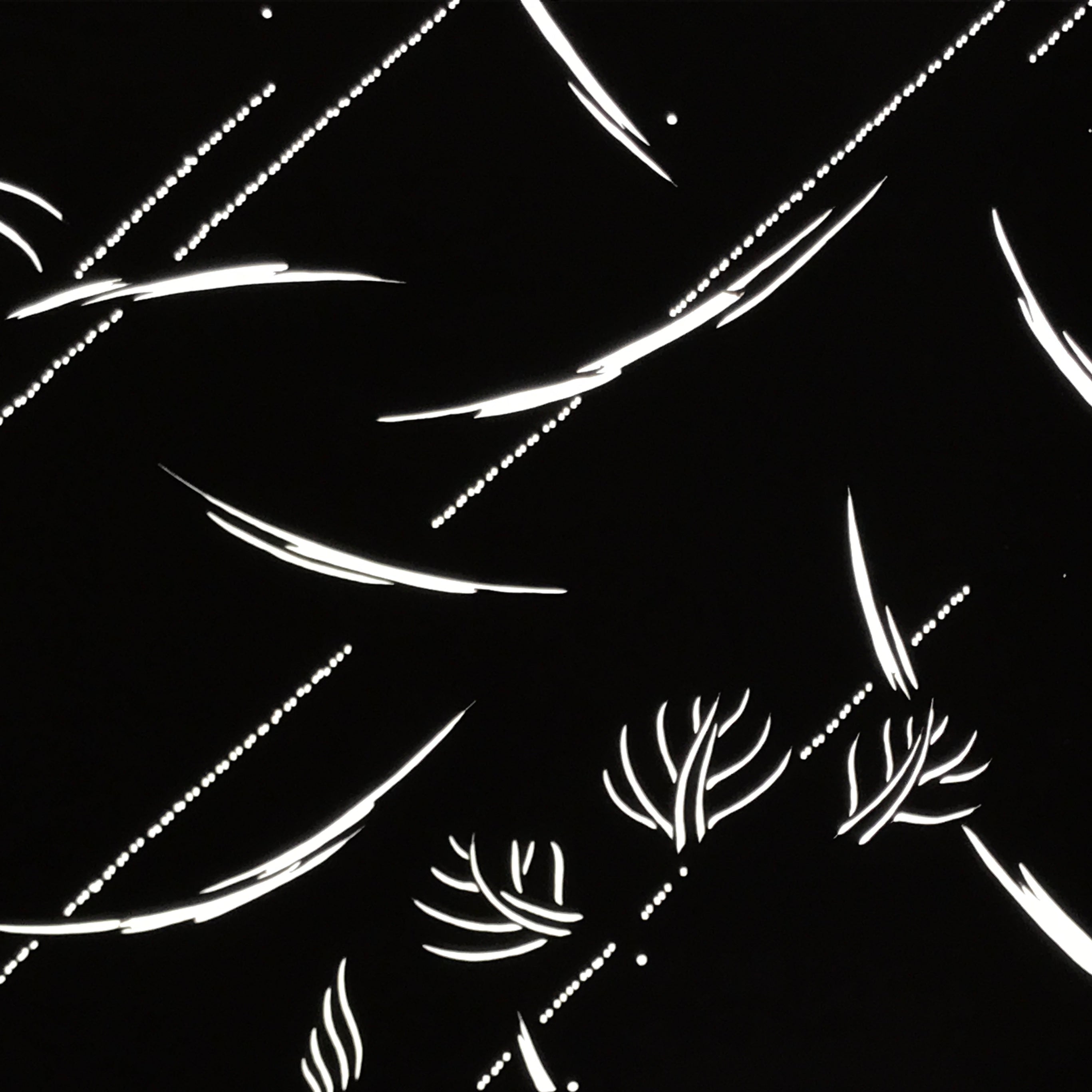 Antique Japanese Katagami Paper Kimono Stencil Katazome Plant Leaves Design A866