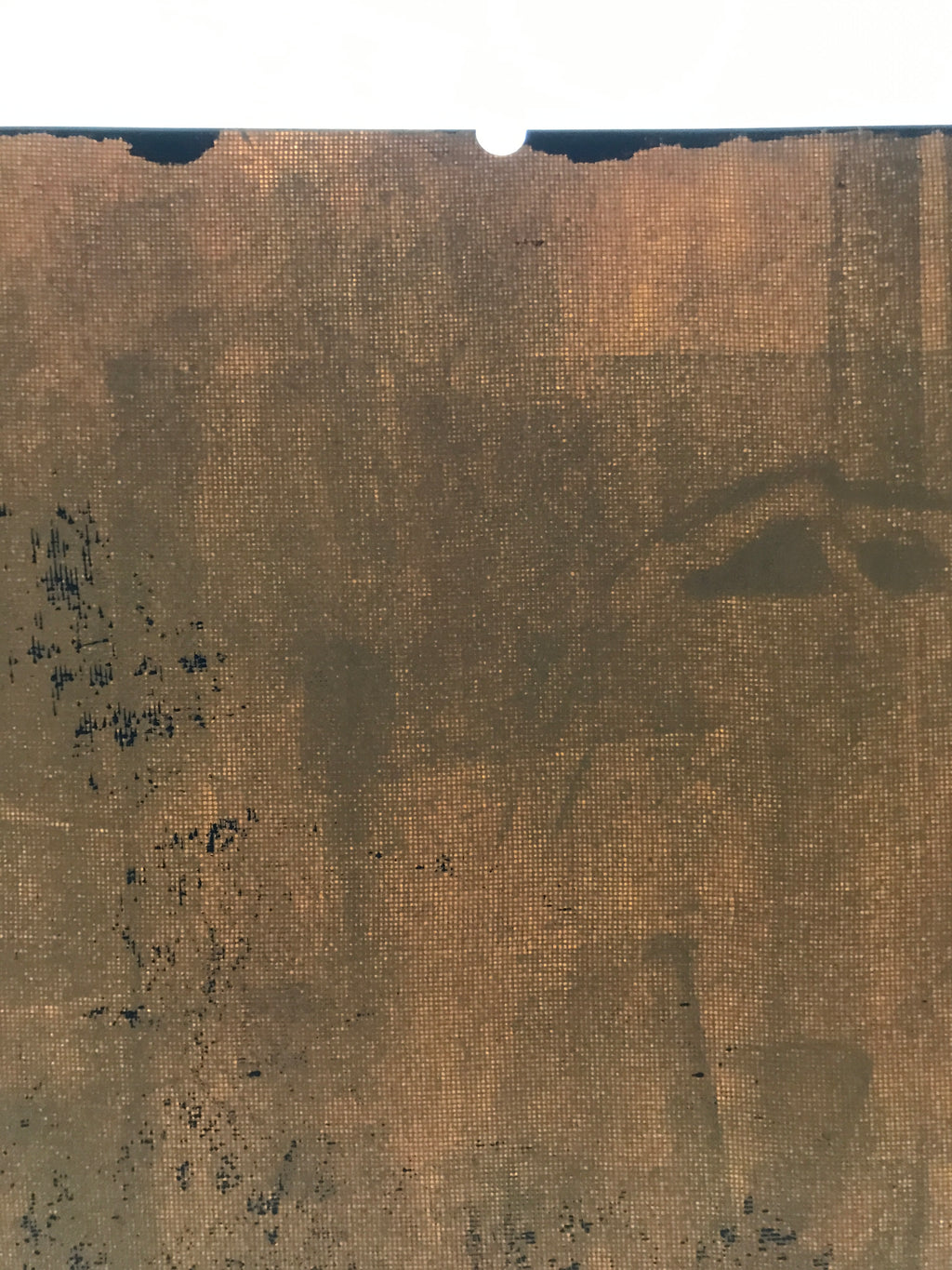Antique Japanese Katagami Paper Kimono Stencil Katazome Plum Flowers Bridge C963