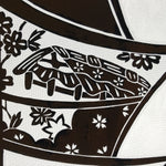 Antique Japanese Katagami Paper Kimono Stencil Katazome Plum Flowers House C961