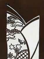 Antique Japanese Katagami Paper Kimono Stencil Katazome Plum Flowers Pine C964