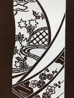 Antique Japanese Katagami Paper Kimono Stencil Katazome Plum Flowers Pine C964