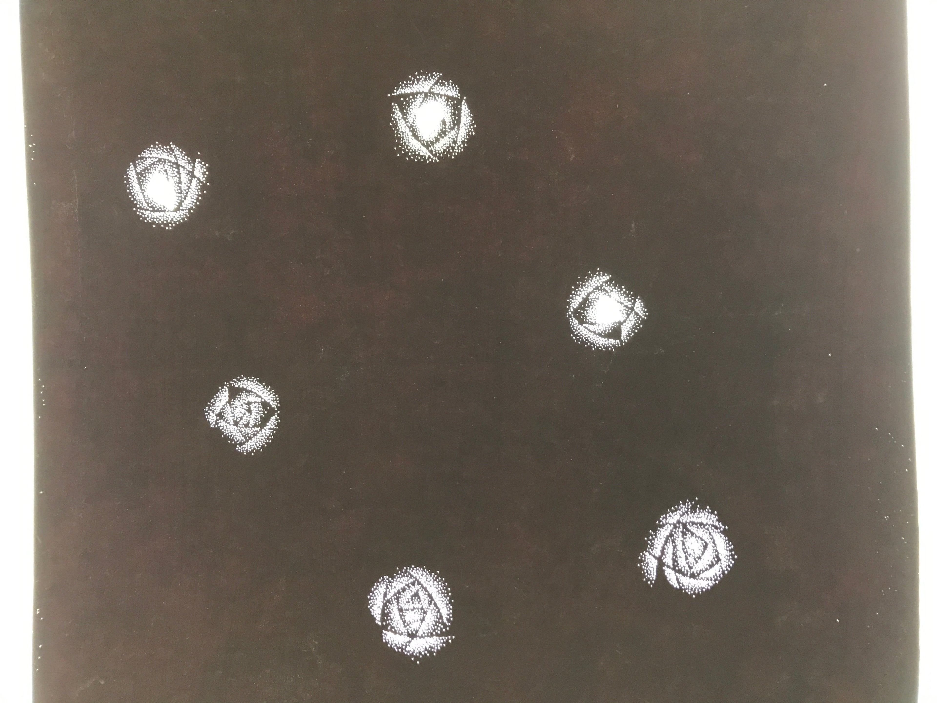 Antique Japanese Katagami Paper Kimono Stencil Katazome Rose Design C900