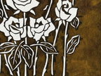 Antique Japanese Katagami Paper Kimono Stencil Katazome Roses Bara Flowers A785
