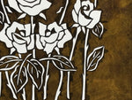 Antique Japanese Katagami Paper Kimono Stencil Katazome Roses Bara Flowers A785