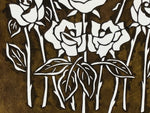 Antique Japanese Katagami Paper Kimono Stencil Katazome Roses Bara Flowers A785