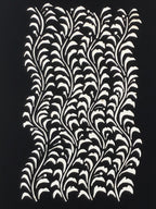 Antique Japanese Katagami Paper Kimono Stencil Katazome Seaweed Nori Vines A774