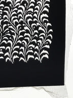 Antique Japanese Katagami Paper Kimono Stencil Katazome Seaweed Nori Vines A774