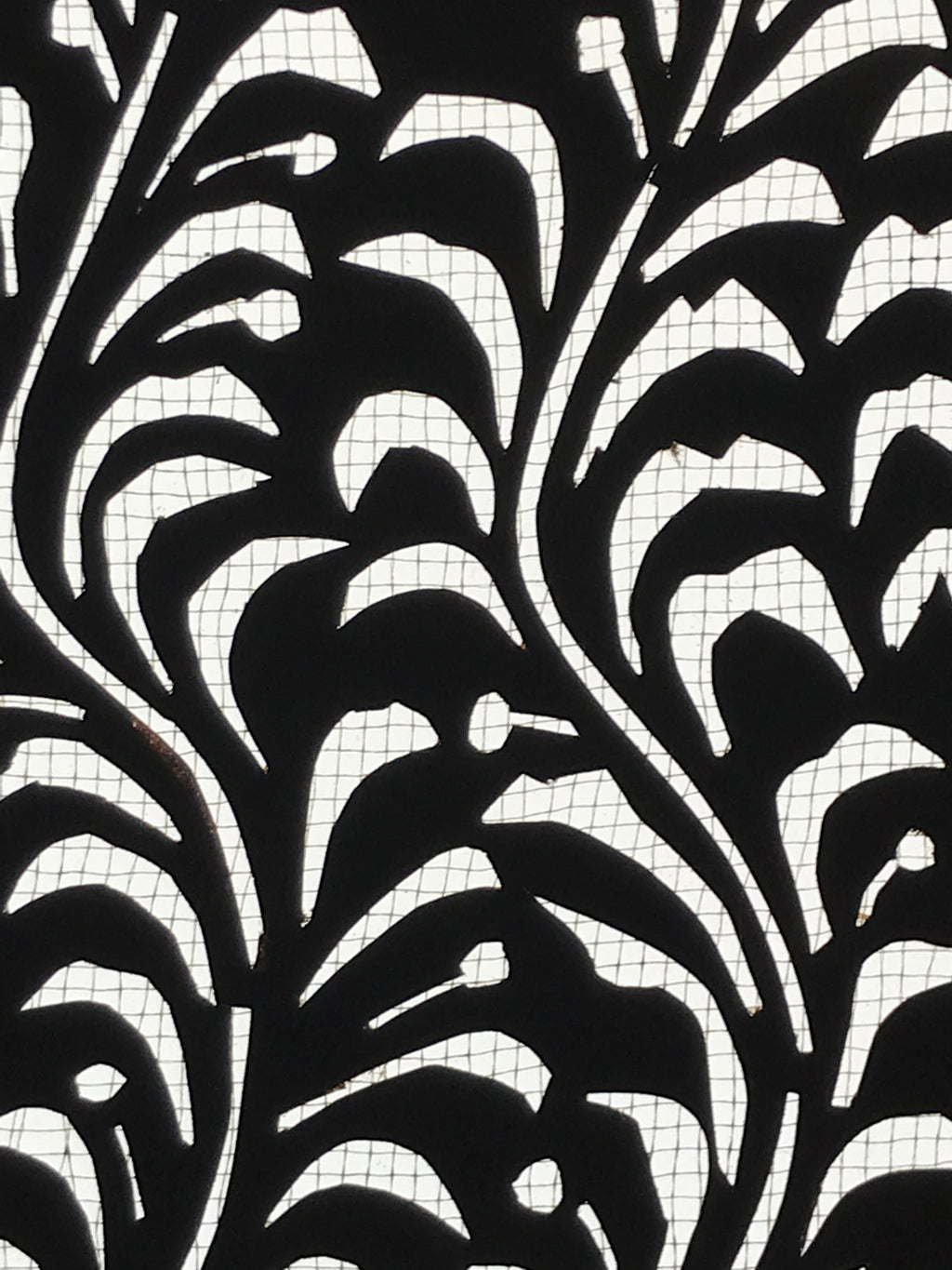Antique Japanese Katagami Paper Kimono Stencil Katazome Seaweed Nori Vines A774