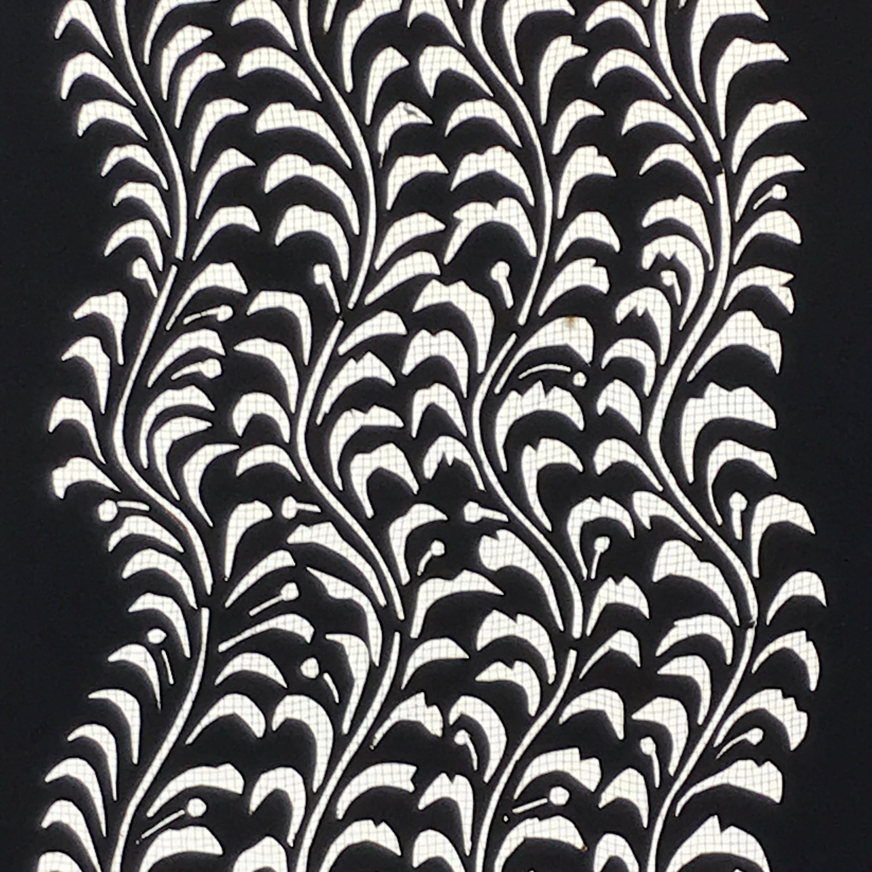 Antique Japanese Katagami Paper Kimono Stencil Katazome Seaweed Nori Vines A774