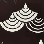 Antique Japanese Katagami Paper Kimono Stencil Katazome Seigaiha Waves C905