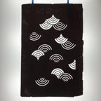 Antique Japanese Katagami Paper Kimono Stencil Katazome Seigaiha Waves C905