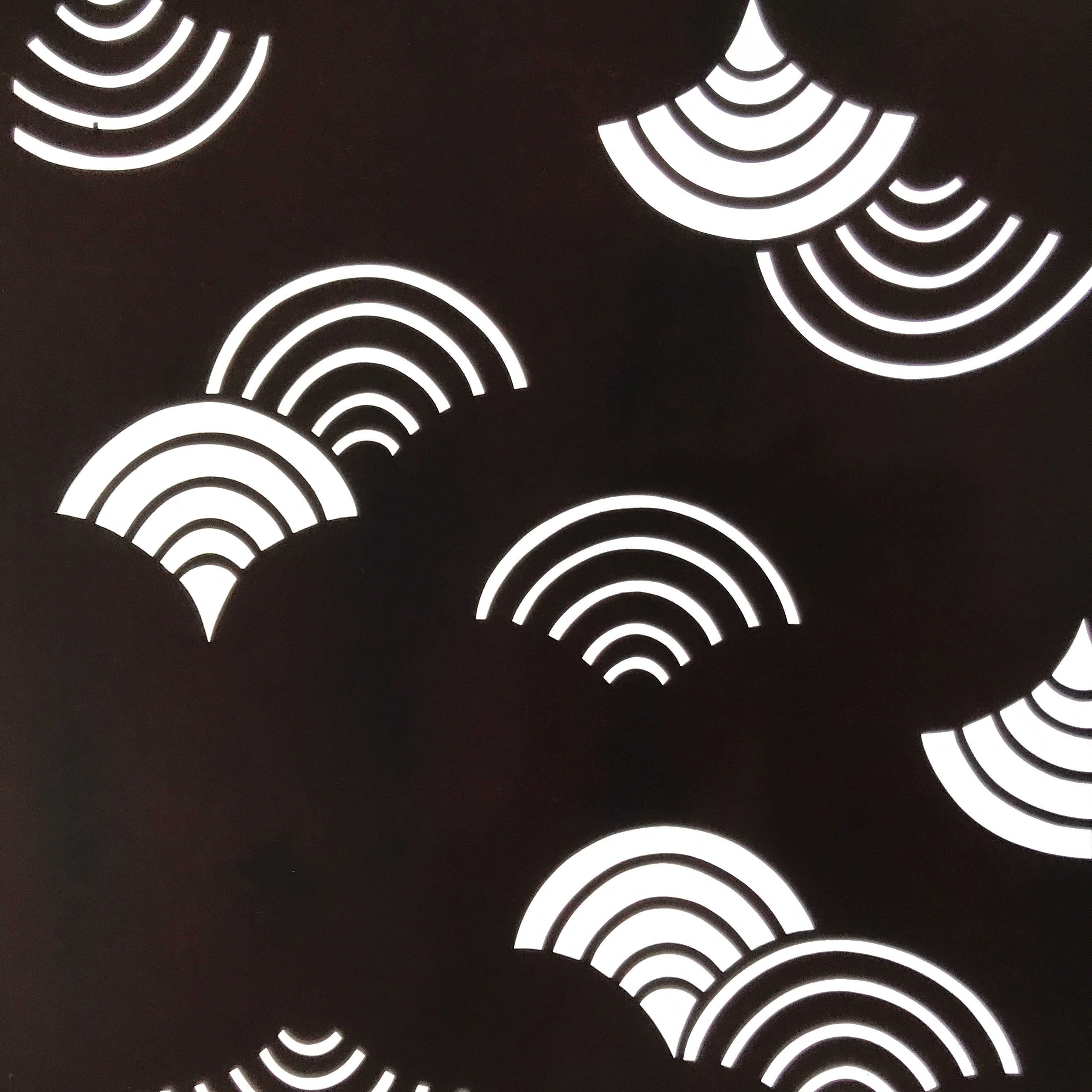 Antique Japanese Katagami Paper Kimono Stencil Katazome Seigaiha Waves C905