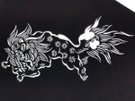 Antique Japanese Katagami Paper Kimono Stencil Katazome Shishi Lion Dog A889