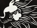 Antique Japanese Katagami Paper Kimono Stencil Katazome Shishi Lion Dog A889