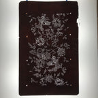Antique Japanese Katagami Paper Kimono Stencil Katazome Shishi Lion Peony C939