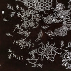 Antique Japanese Katagami Paper Kimono Stencil Katazome Shishi Lion Peony C939