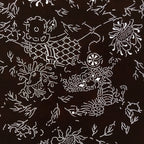 Antique Japanese Katagami Paper Kimono Stencil Katazome Shishi Lion Peony C939