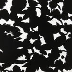 Antique Japanese Katagami Paper Kimono Stencil Katazome Silhouette Flowers C908