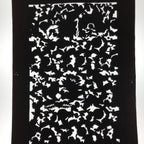 Antique Japanese Katagami Paper Kimono Stencil Katazome Silhouette Flowers C908