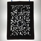 Antique Japanese Katagami Paper Kimono Stencil Katazome Silhouette Flowers C908