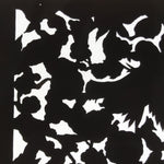 Antique Japanese Katagami Paper Kimono Stencil Katazome Silhouette Flowers C909