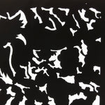 Antique Japanese Katagami Paper Kimono Stencil Katazome Silhouette Flowers C909