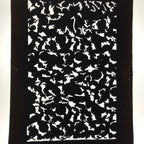 Antique Japanese Katagami Paper Kimono Stencil Katazome Silhouette Flowers C909