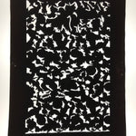 Antique Japanese Katagami Paper Kimono Stencil Katazome Silhouette Flowers C909