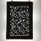 Antique Japanese Katagami Paper Kimono Stencil Katazome Silhouette Flowers C909