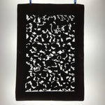 Antique Japanese Katagami Paper Kimono Stencil Katazome Silhouette Flowers C909