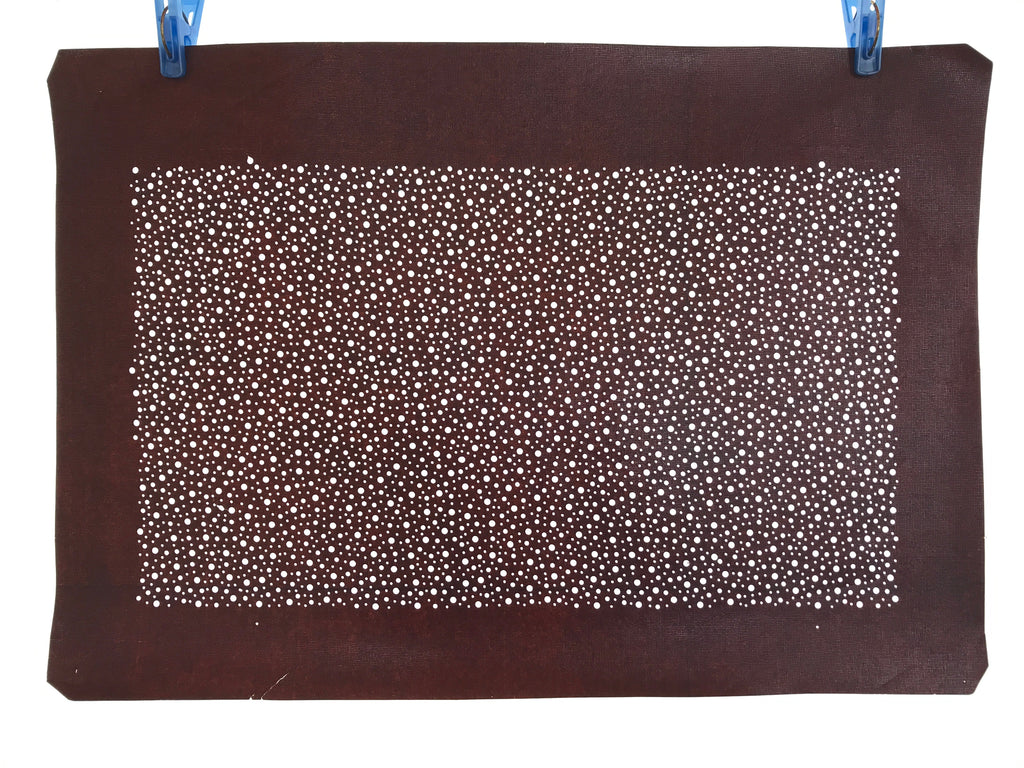 Antique Japanese Katagami Paper Kimono Stencil Katazome Simple Dot Pattern A657