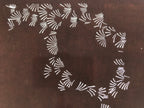 Antique Japanese Katagami Paper Kimono Stencil Katazome Simple Grass Design C894